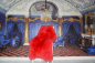Preview: Echtes Lammfell Sattes Rot XXXL Gigant Luxus Wohnteppich