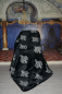 Preview: Schurwolle Tagesdecke Schwarz XXL (200x155cm) – Premium Rheumadecke im Western-Design