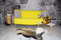 Preview: Unikat Lammfell Silbergrau Coloure Kuschelplatz für Haustiere