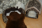 Preview: Öko Lammfell Tierbett & Hundebett „Braunbär“ Beige Braun