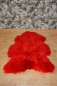 Preview: Öko Lammfell Rot – Farbenfrohes Naturfell Unikat 120cm