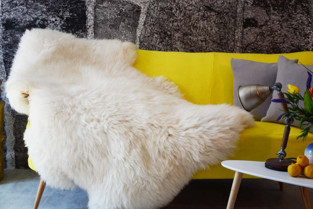 B-Ware Öko Schaffell XXL Überbreite – Gelenktherapie 145cm