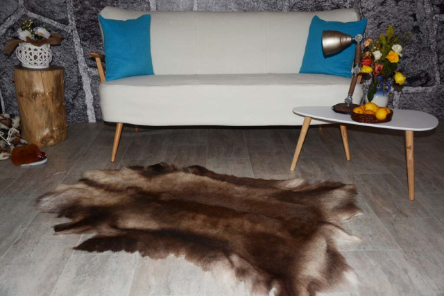 Öko Rentierfell Creeping Wolf – Echtes skandinavisches Naturfell