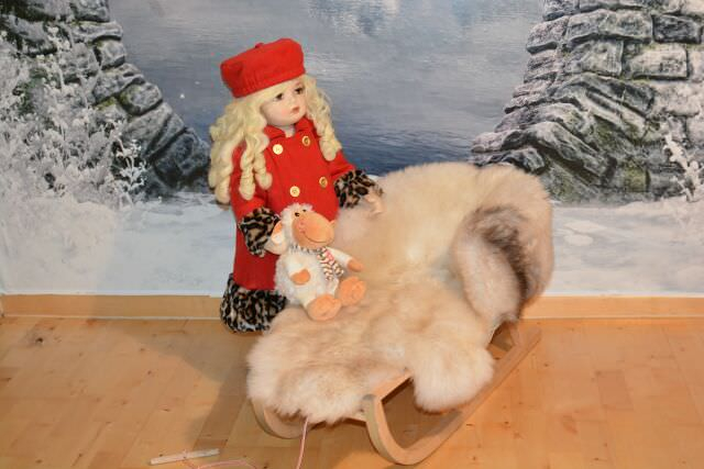 Öko Baby Lammfell Beige Colour Seidenfell Rarität