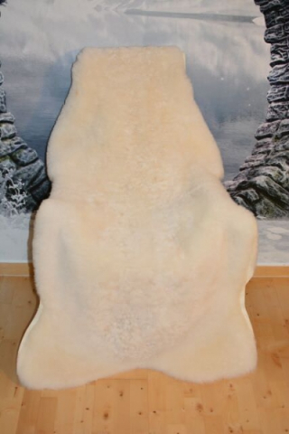 Rarität Öko Lammfell Elfenbein Gigant XXXL – Naturbelassen 150cm