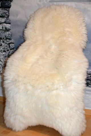 Öko Lammfell Gigant XXXL Wollweiß – Übergroßes Naturfell Unikat 150x100cm