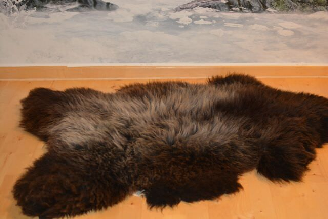 Öko Lammfell Silber Black XXL Bildschön Naturfell