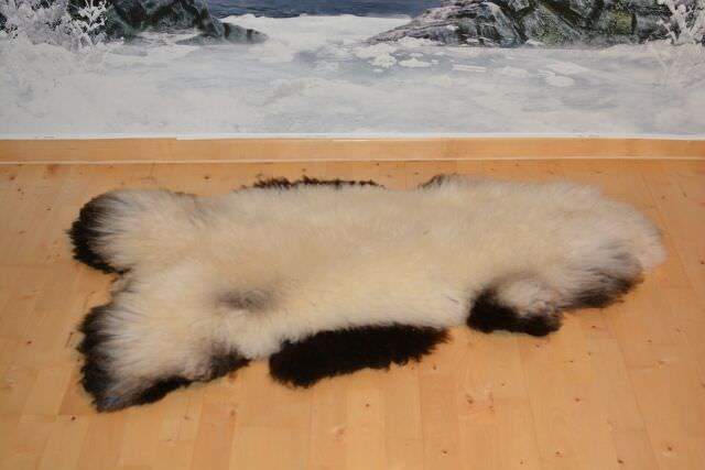 Angora Lammfell Silber Creme Extra Schmuseweich XXL