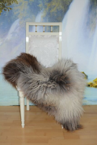 B-Ware Islandfell Silber-Grau Langhaar – Naturfell Unikat 15cm