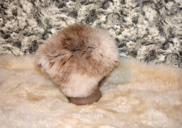 Komfort Fell Sitzauflage Echt Lammfell Beige Braun Marmoriert