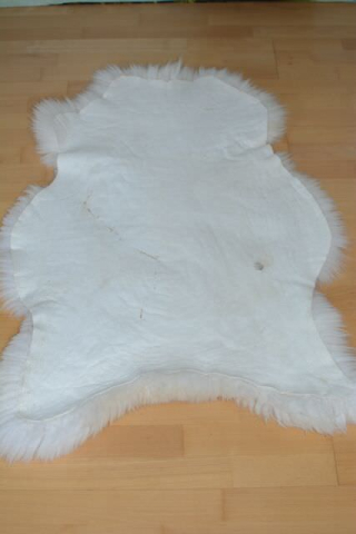 B-Ware Öko Lammfell Wollweiß kaufen | 95cm Schnäppchen