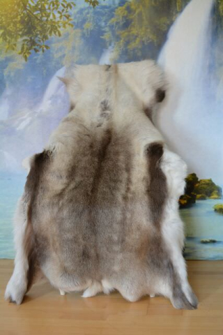 Öko Rentierfell Black Hawk Dunkel XXL – Seltene Übergröße 145cm