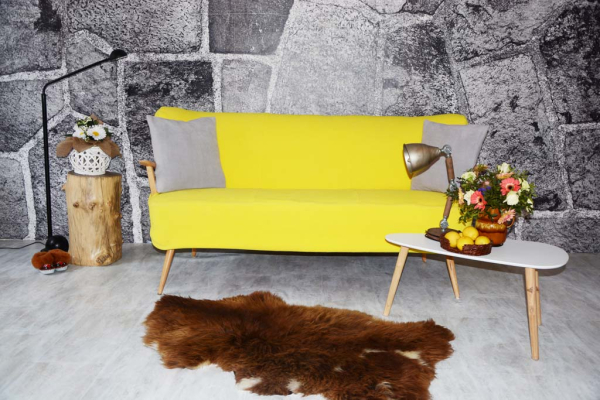 Öko Lammfell Bernstein Coloure XL Kuschelfell Unikat