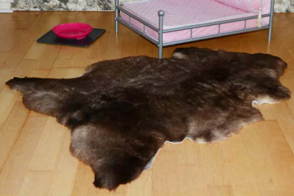 Ein samtweicher Ruheplatz mit edlem Schimmer aus dunkel geflammter Natur