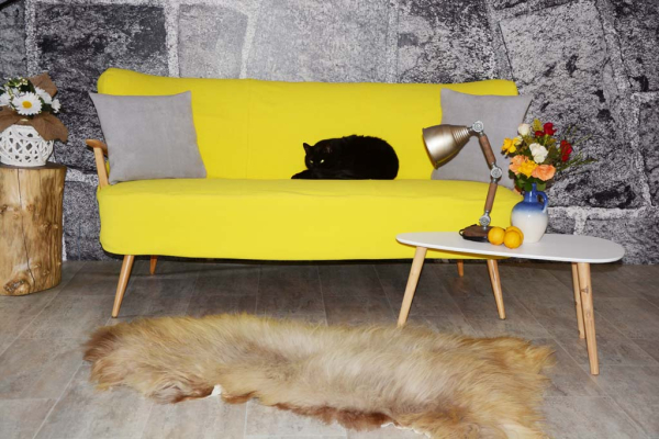 Öko Lammfell Honey Silbergrau XXXL – Echtes Naturfell Teppich 130cm