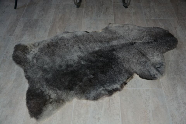 Öko Lammfell Silber Grau geschoren XXL Sitzauflage