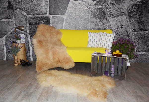 Twinset Öko Lammfell Beige Special Edition 2er Set XXL