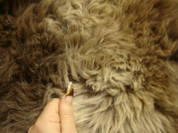 Lammfell beige-braun
