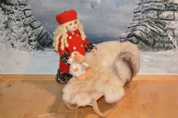 Öko Baby Lammfell Beige Colour Seidenfell Rarität