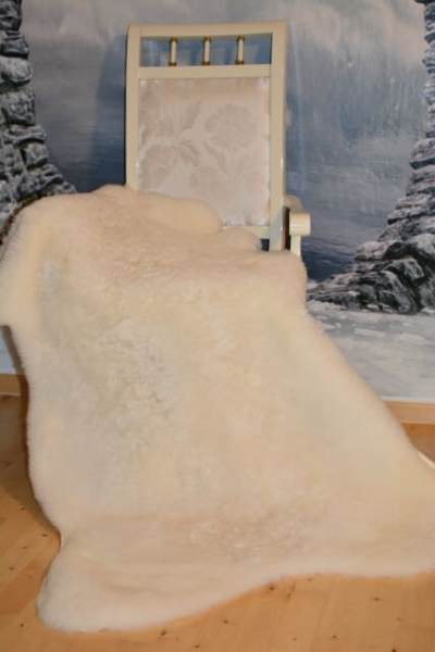 Rarität Öko Lammfell Elfenbein Gigant XXXL – Naturbelassen 150cm