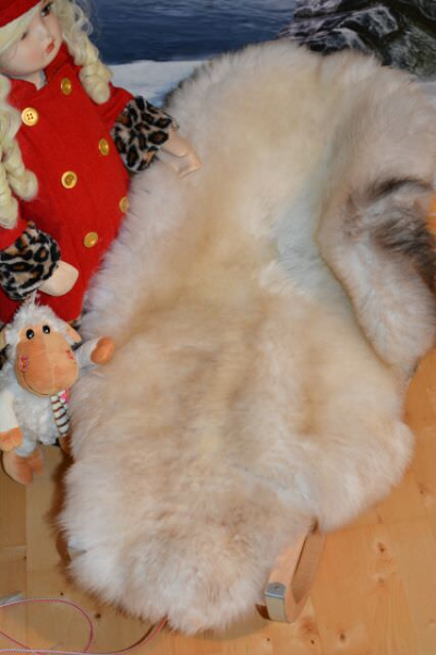 Öko Baby Lammfell Beige Colour Seidenfell Rarität