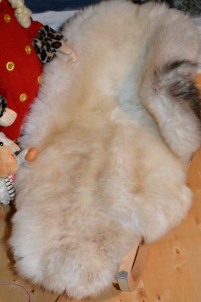 Öko Baby Lammfell Beige Colour Seidenfell Rarität