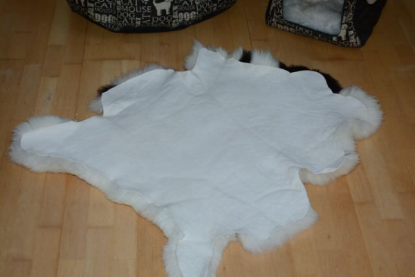 B-Ware Öko Lammfell Tierbett & Hundebett – Weiches Naturfell 75x50cm
