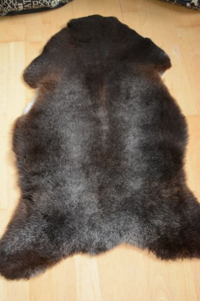 Öko Lammfell Tierbett & Hundebett Tricoloure Silbergrau Braun Schwarz