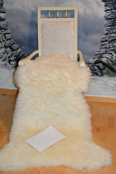 Öko Lammfell Gigant XXXL Wollweiß – Übergroßes Naturfell Unikat 150x100cm