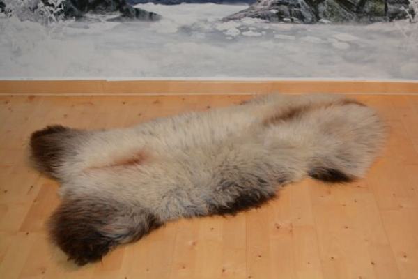 Öko Lammfell Modell Yeti Multicolour Natur-Unikat