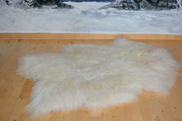 Islandfell Twin-Set Creme XXL Überbreite – Zwei Öko-Naturfelle Unikate