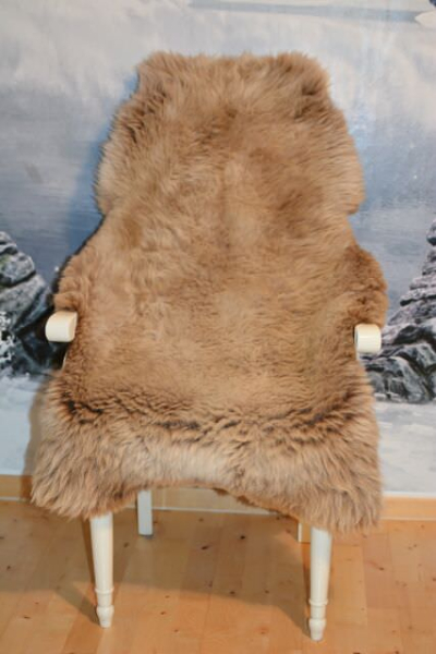 Öko Lammfell Einfarbig Beige Kurzhaar Sitzauflage