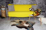Unikat Lammfell Silbergrau Coloure Kuschelplatz für Haustiere