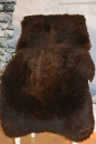 Rarität Öko Lammfell Schwarzbär XXXL – Dichtes Naturfell 115cm