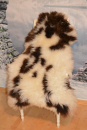 Öko Lammfell XXXL Pandabär Getupft – Luxus-Langhaar Naturfell Unikat