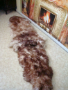 Lammfell-Teppich Luchs Leo Print 2er XXL Bettvorleger